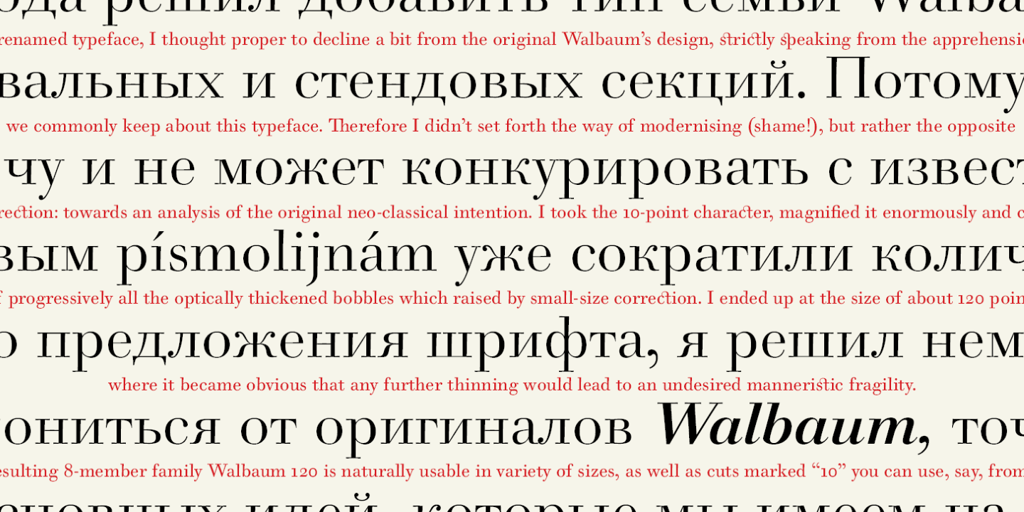 Ejemplo de fuente Walbaum 2010 Pro 120 Medium Pro Bold Italic